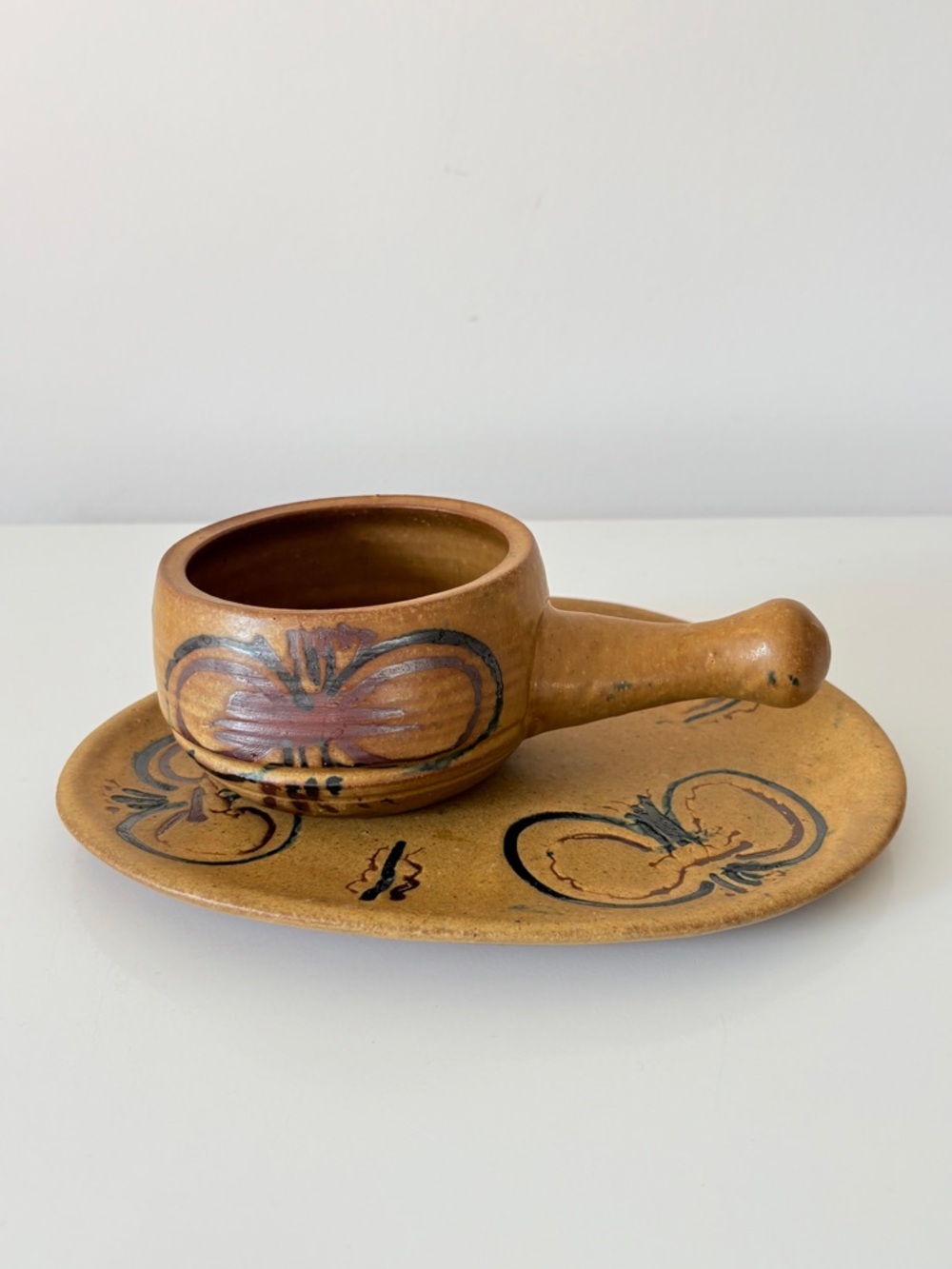 Pinecroft Pottery Soup & Sandwich Sets Canadian Rustic Cabin Stoneware Pottery - Picture 8 of 14